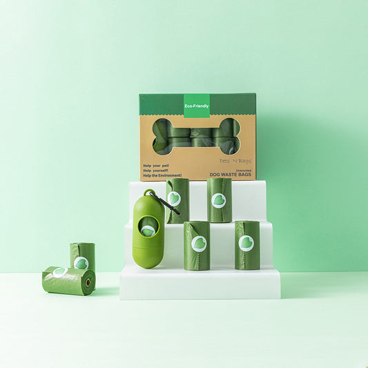 Biodegradable Poop Bags With Dispenser and Leash Clip